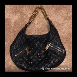 Marc Jacobs Quilted Black/Gold Leather Bag